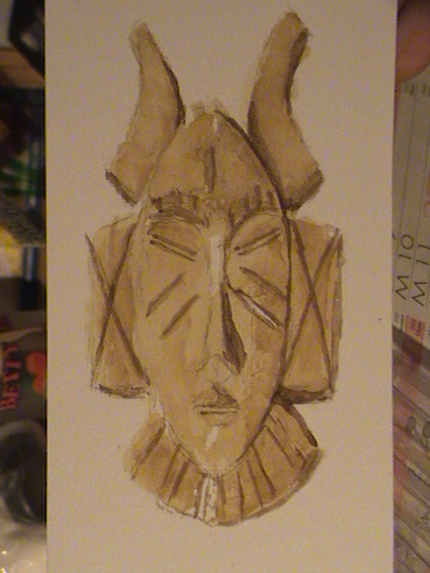 l'aquarelle d'un masqu.. Loisirs - Art - 